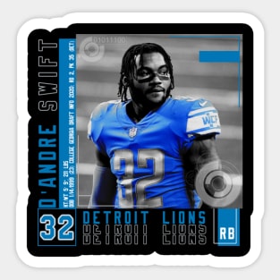 D'andre Swift Paper Poster Sticker